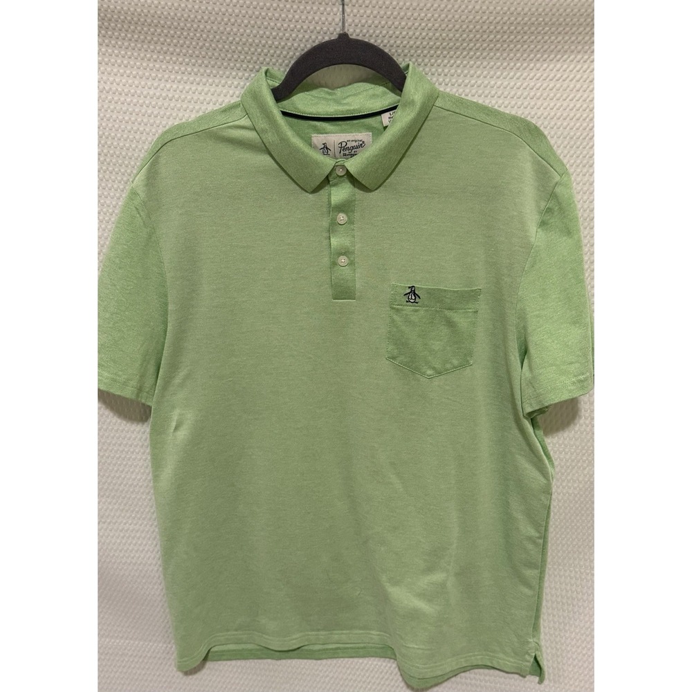 Original Penguin by Munsingwear Green Polo Shirt Men's L Pocket Logo